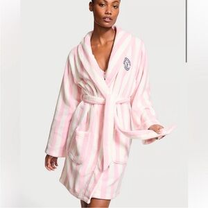 Victoria's Secret Pink and White Striped Robe